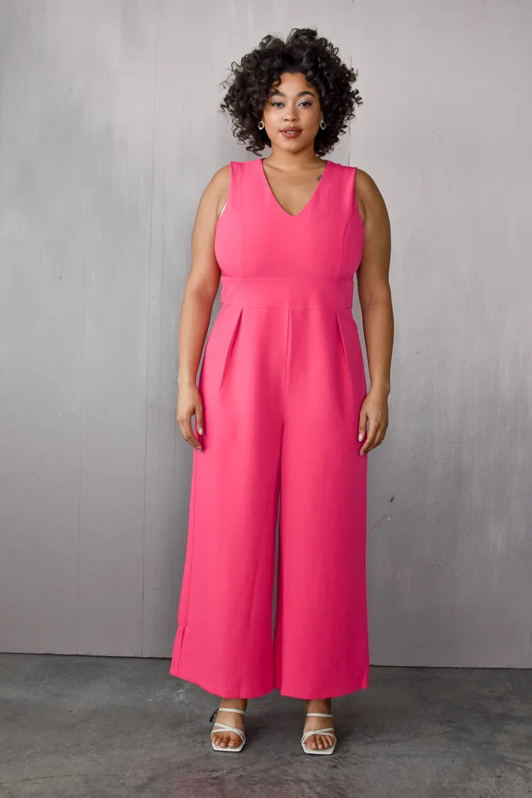 Aldridge Classic Pink Wide Legged Jumpsuit sold by Confête product image thumbnail 3