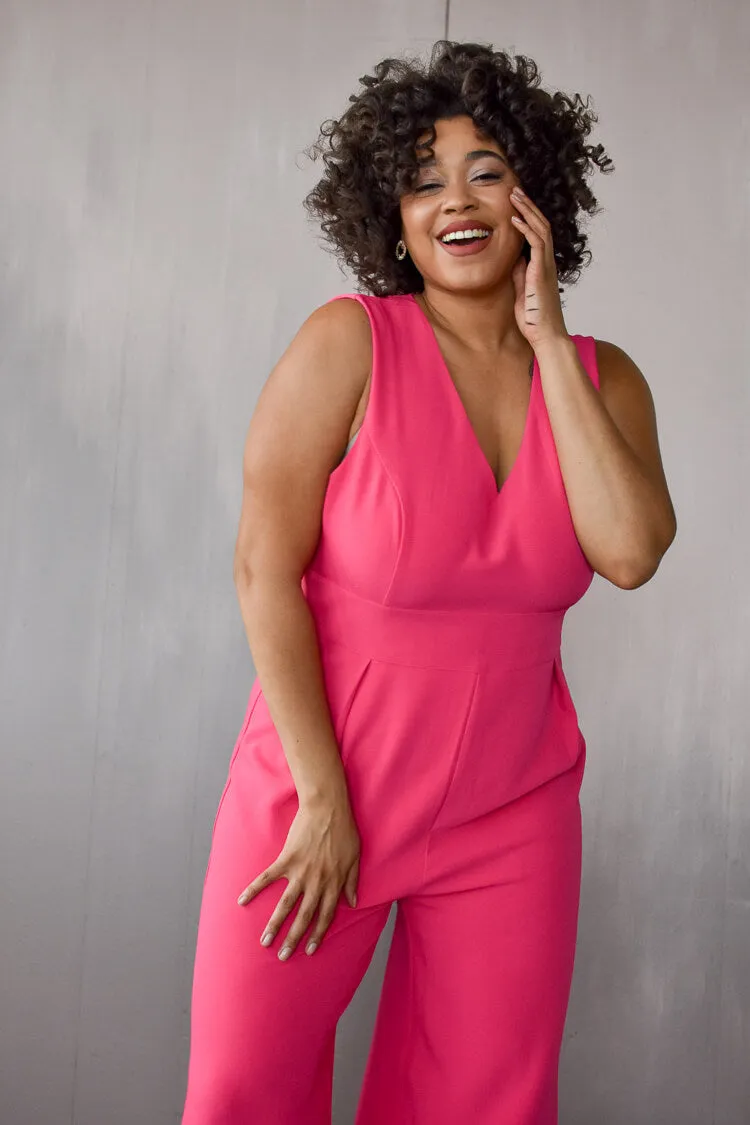 Aldridge Classic Pink Wide Legged Jumpsuit sold by Confête product image thumbnail 2