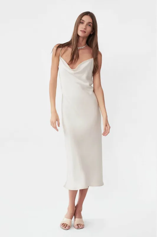 Silk 90's Style White Slip Dress sold by Confête