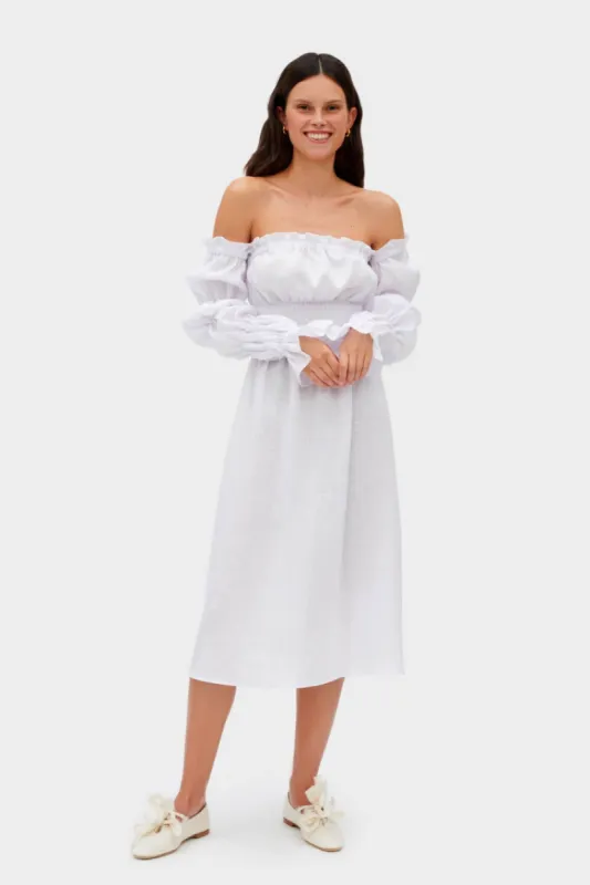 Michelin Linen Dress - White sold by Confête