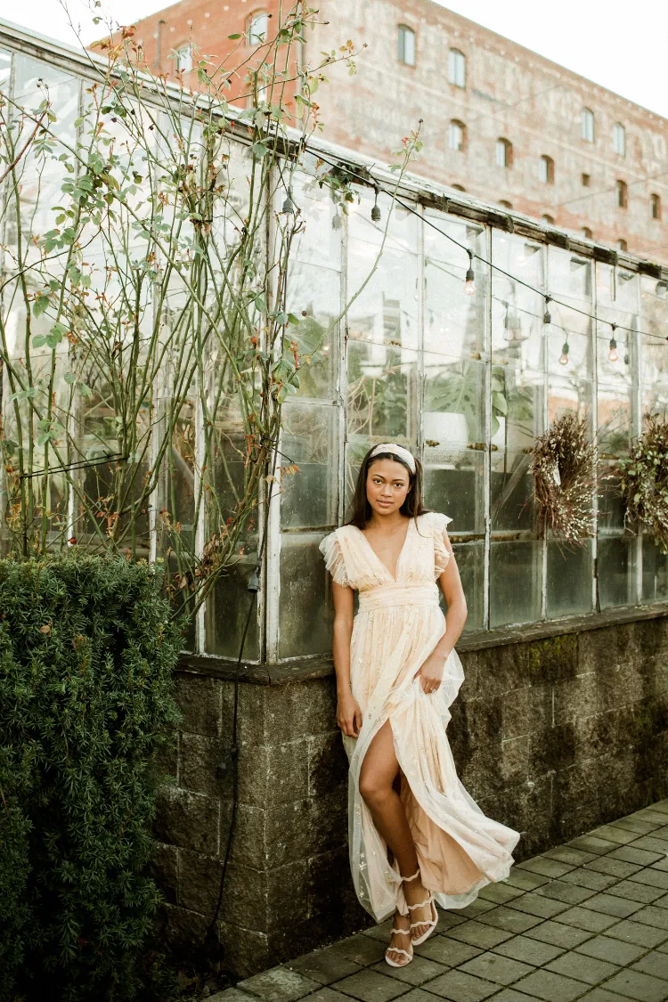 Starry Eyed Glitter Star Mesh Maxi- Gold sold by Confête product image thumbnail 3