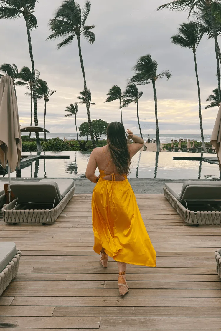 Sunset Gold Silky Slipdress - FINAL SALE sold by Confête product image thumbnail 3