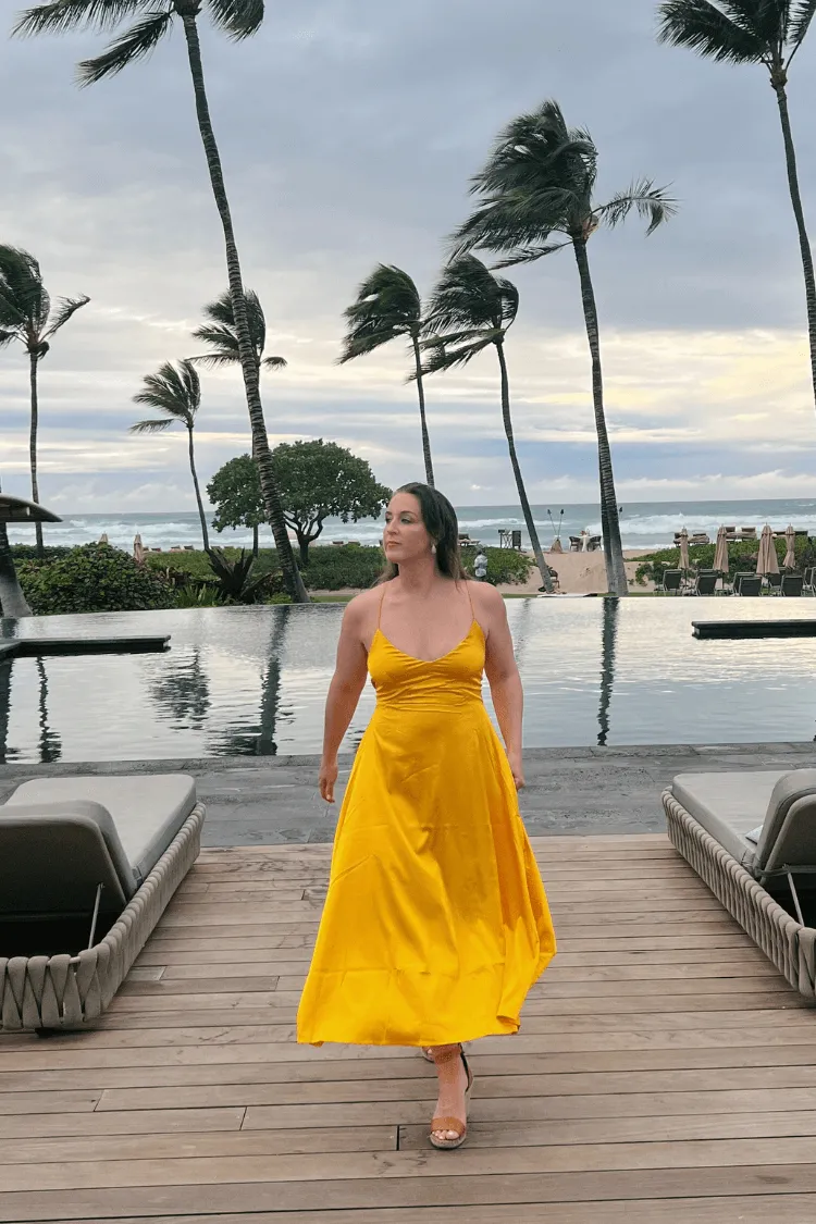 Sunset Gold Silky Slipdress - FINAL SALE sold by Confête product image thumbnail 5