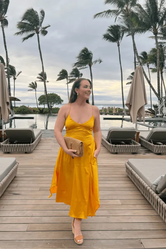 Sunset Gold Silky Slipdress - FINAL SALE sold by Confête