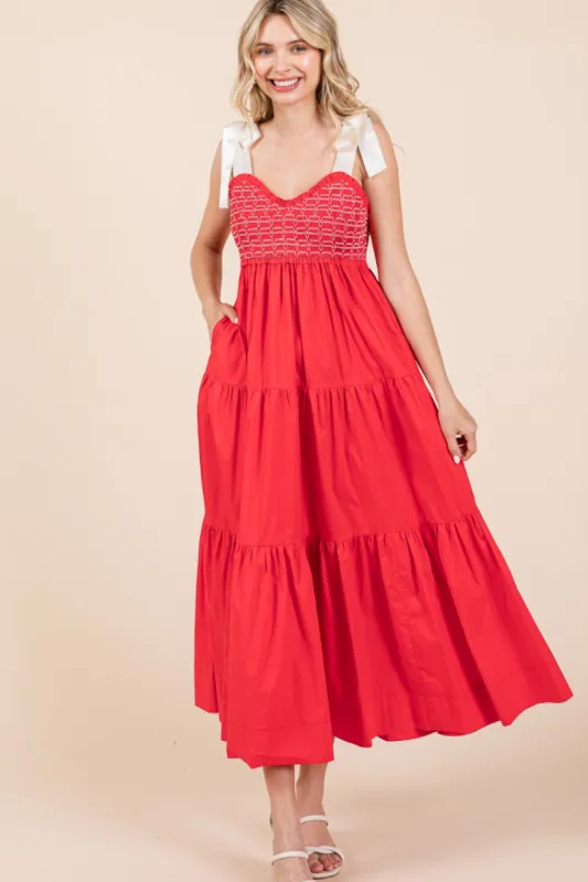 Pre-Order - Taylor Plus Size Maxi Dress - Red - 6/18 sold by Confête