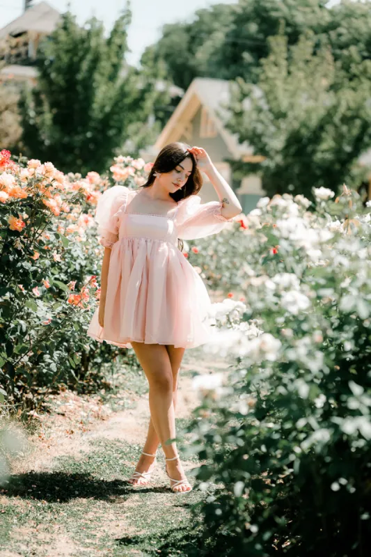 Georgie Pink Puff Sleeve Mini Dress - FINAL SALE sold by Confête