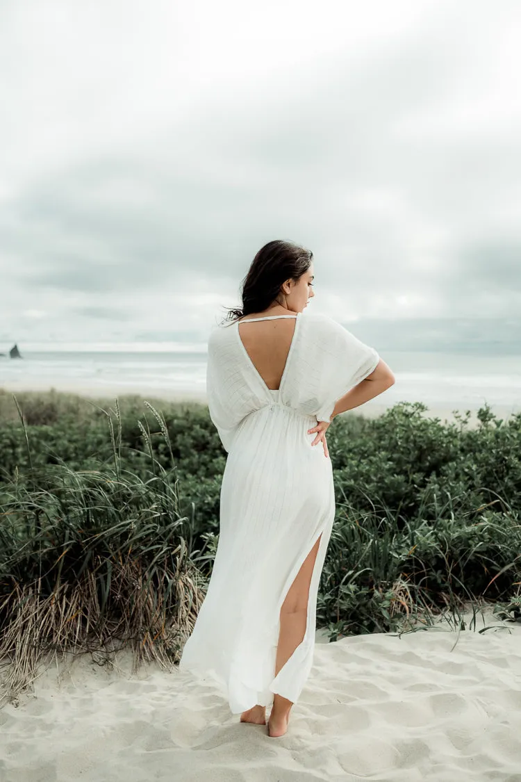 Nomad Metallic Thread Maxi Dress - White sold by Confête product image thumbnail 4