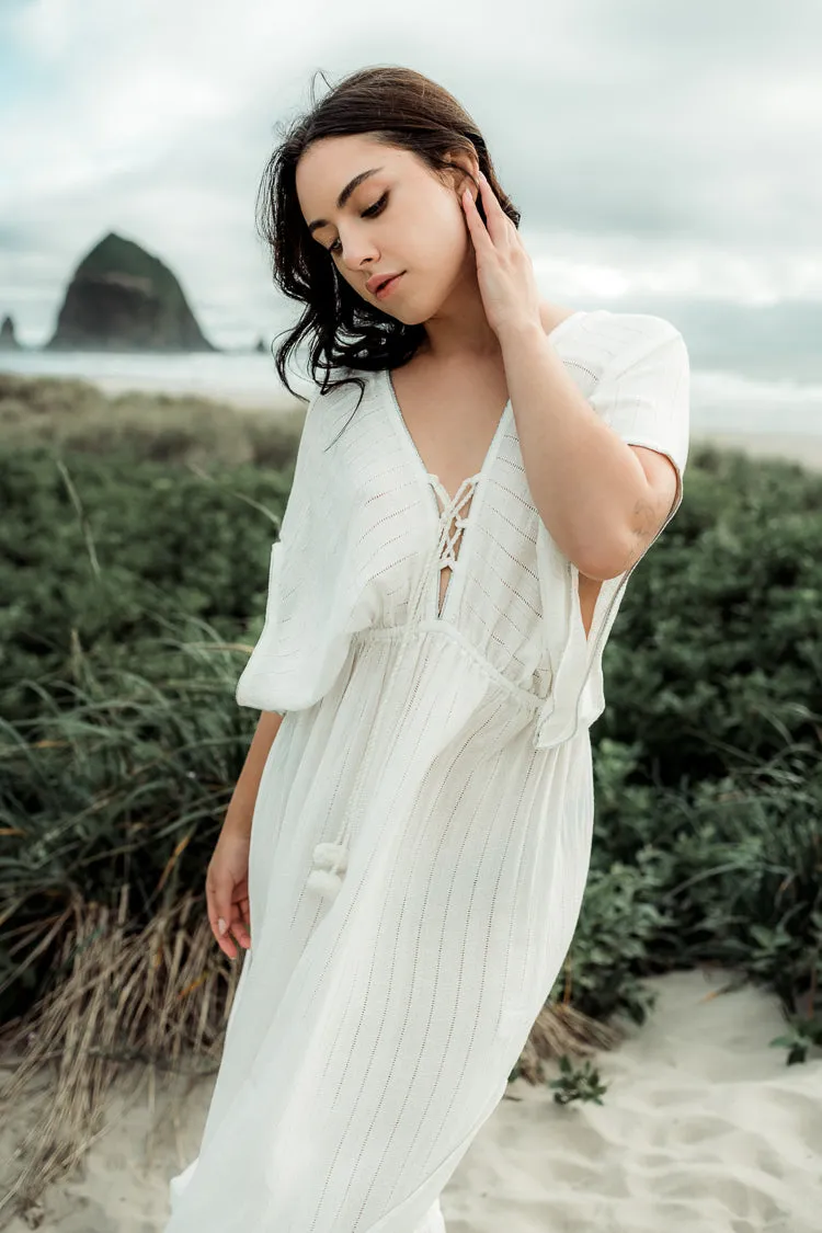 Nomad Metallic Thread Maxi Dress - White sold by Confête product image thumbnail 5