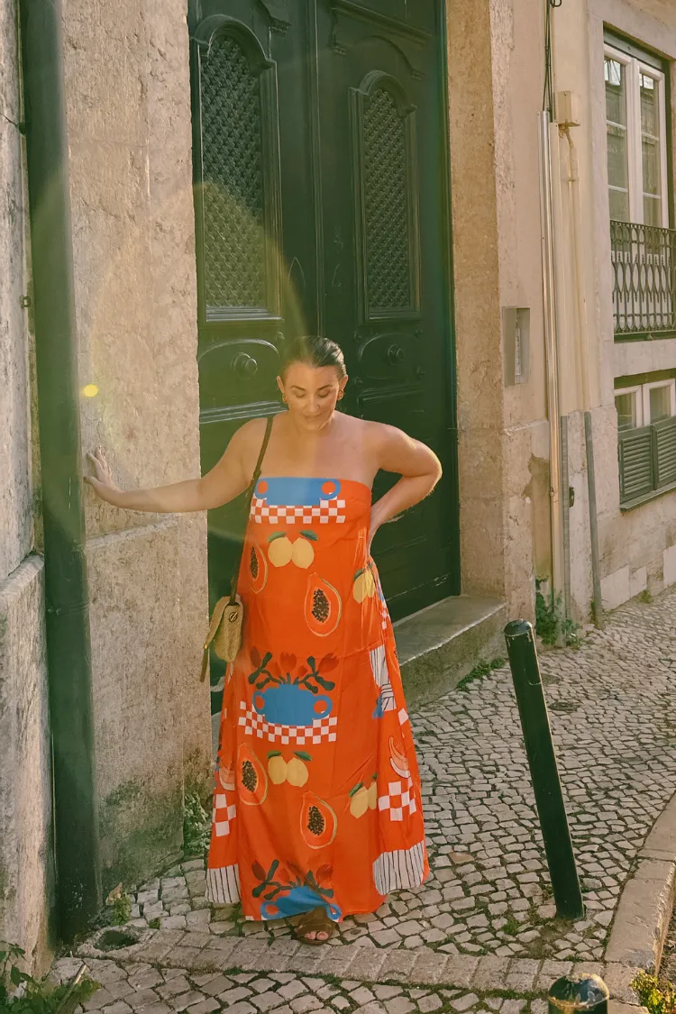 Costa Nova Strapless Fruit Print Maxi Dress - White - FINAL SALE sold by Confête product image thumbnail 3