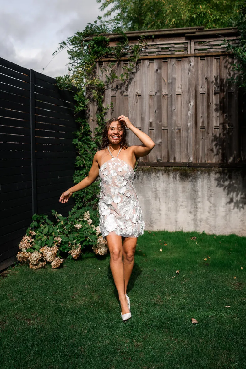 Callista Floral Lace Mini Dress - FINAL SALE sold by Confête product image thumbnail 3