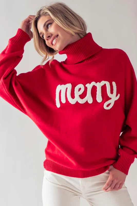 Merry Turtleneck Sweater - FINAL SALE sold by Confête