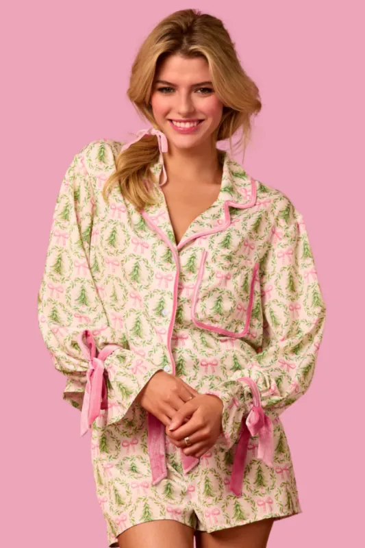 Christmas Tree Bow Pajamas sold by Confête