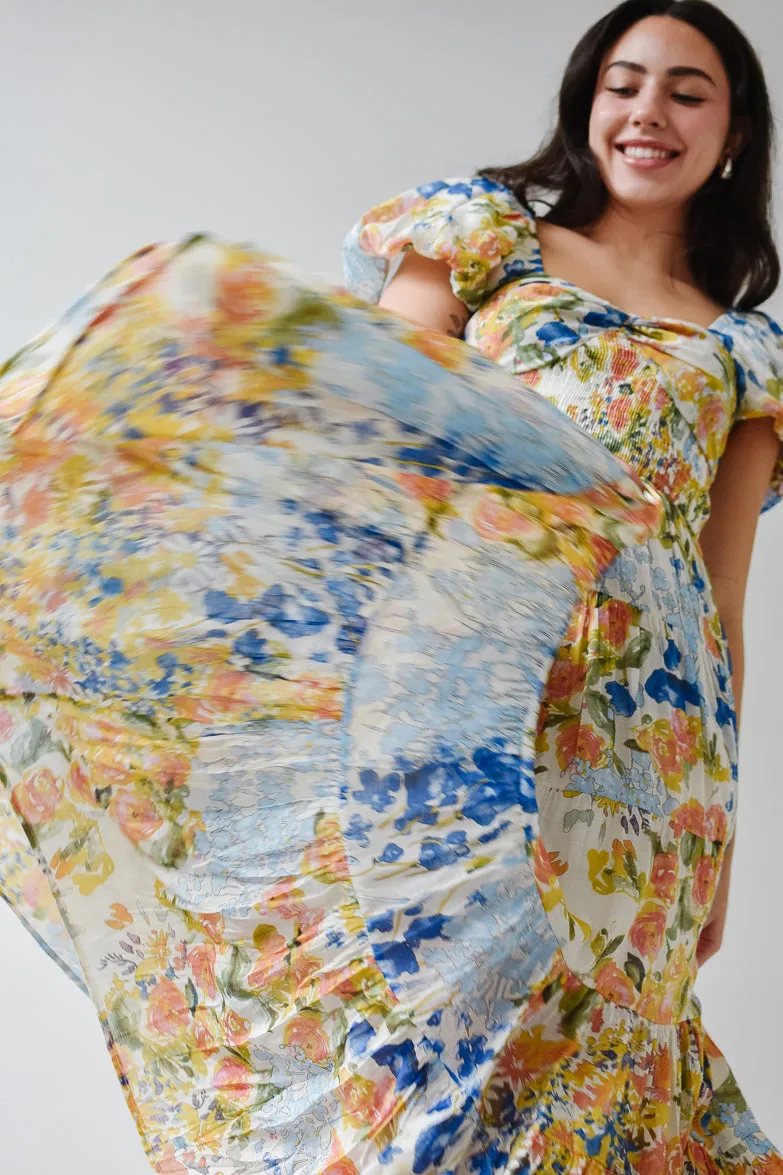 Willow Watercolor Floral Maxi Dress sold by Confête product image thumbnail 5