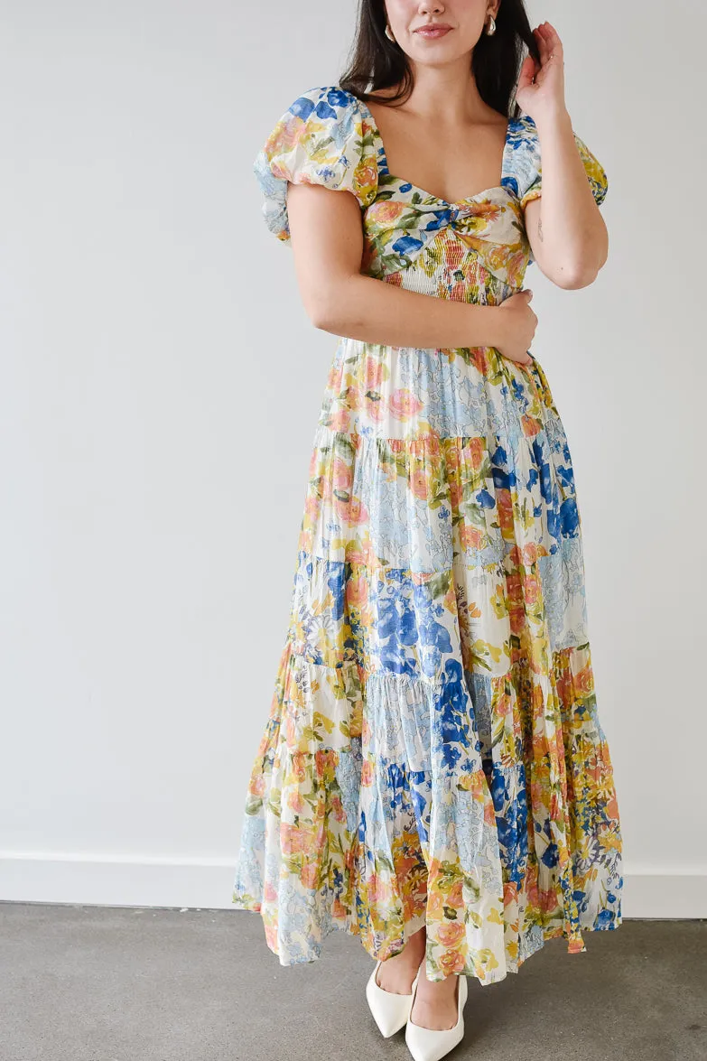 Willow Watercolor Floral Maxi Dress sold by Confête