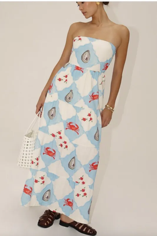 Oceana Strapless Maxi Dress sold by Confête