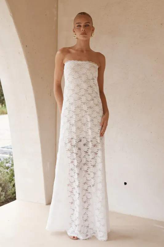 Kinera Maxi Dress - White sold by ConfĂȘte