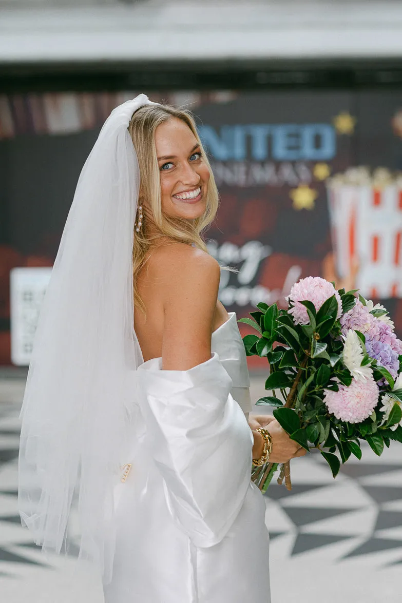 Always Celebrating White Mini Dress with Puff Sleeves sold by Confête product image thumbnail 3