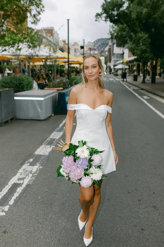 Ebony White Mini Dress sold by Confête