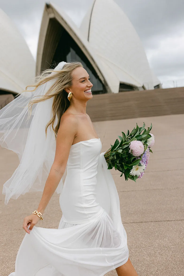 Unforgettable Strapless Maxi Dress with Sheer Skirt sold by Confête product image thumbnail 4