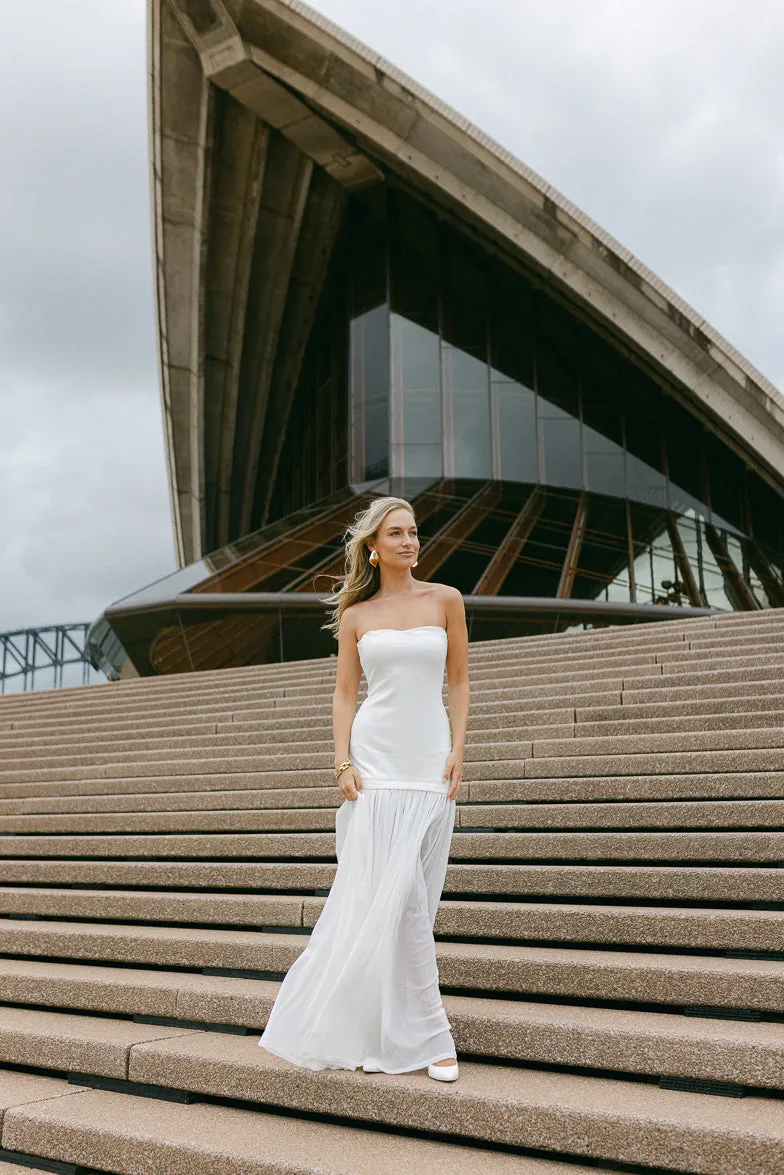 Unforgettable Strapless Maxi Dress with Sheer Skirt sold by Confête product image thumbnail 3