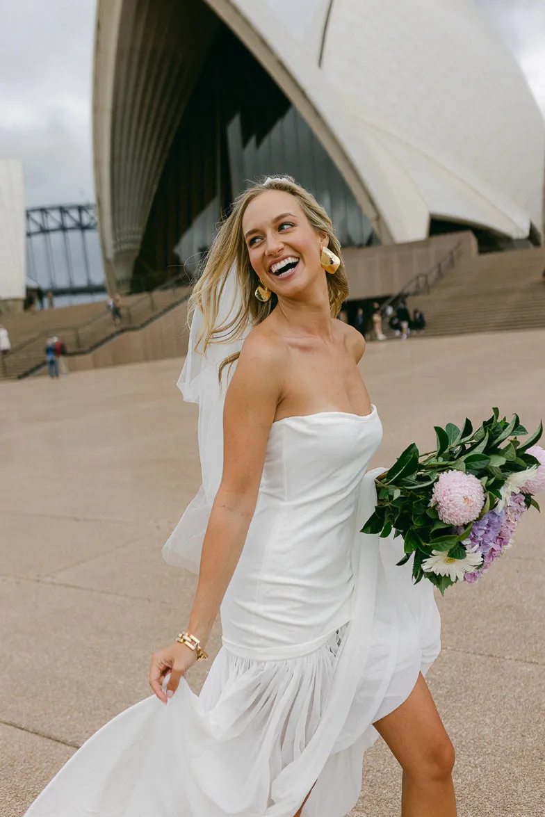 Unforgettable Strapless Maxi Dress with Sheer Skirt sold by Confête product image thumbnail 2