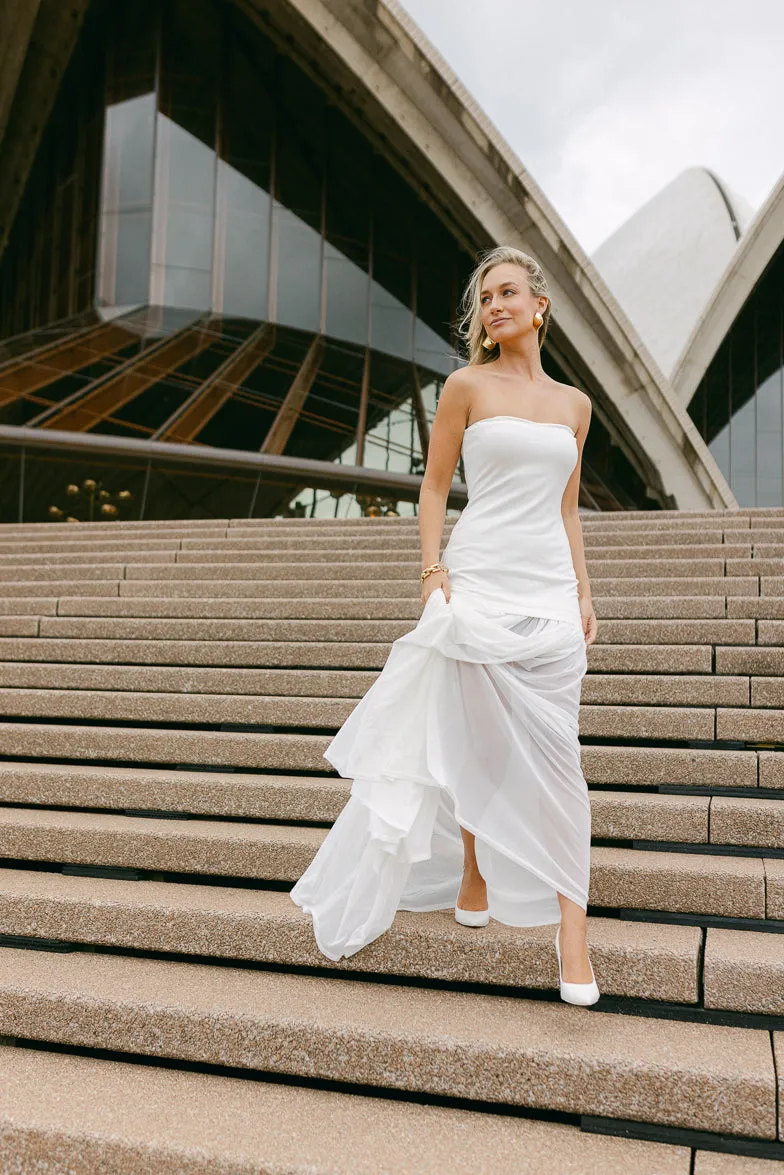 Unforgettable Strapless Maxi Dress with Sheer Skirt sold by Confête product image thumbnail 5