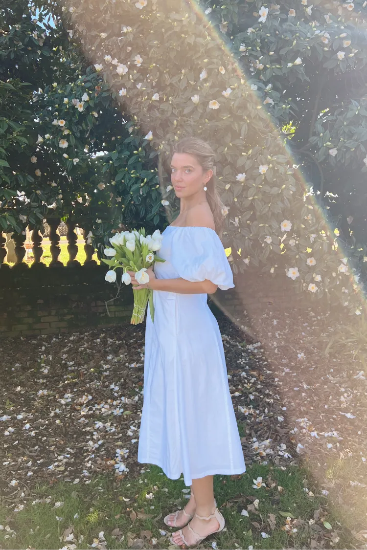 Julianne Off the Shoulder Midi Dress sold by Confête product image thumbnail 3