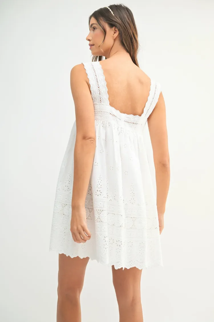 Brisa Eyelet Mini Dress sold by Confête product image thumbnail 2