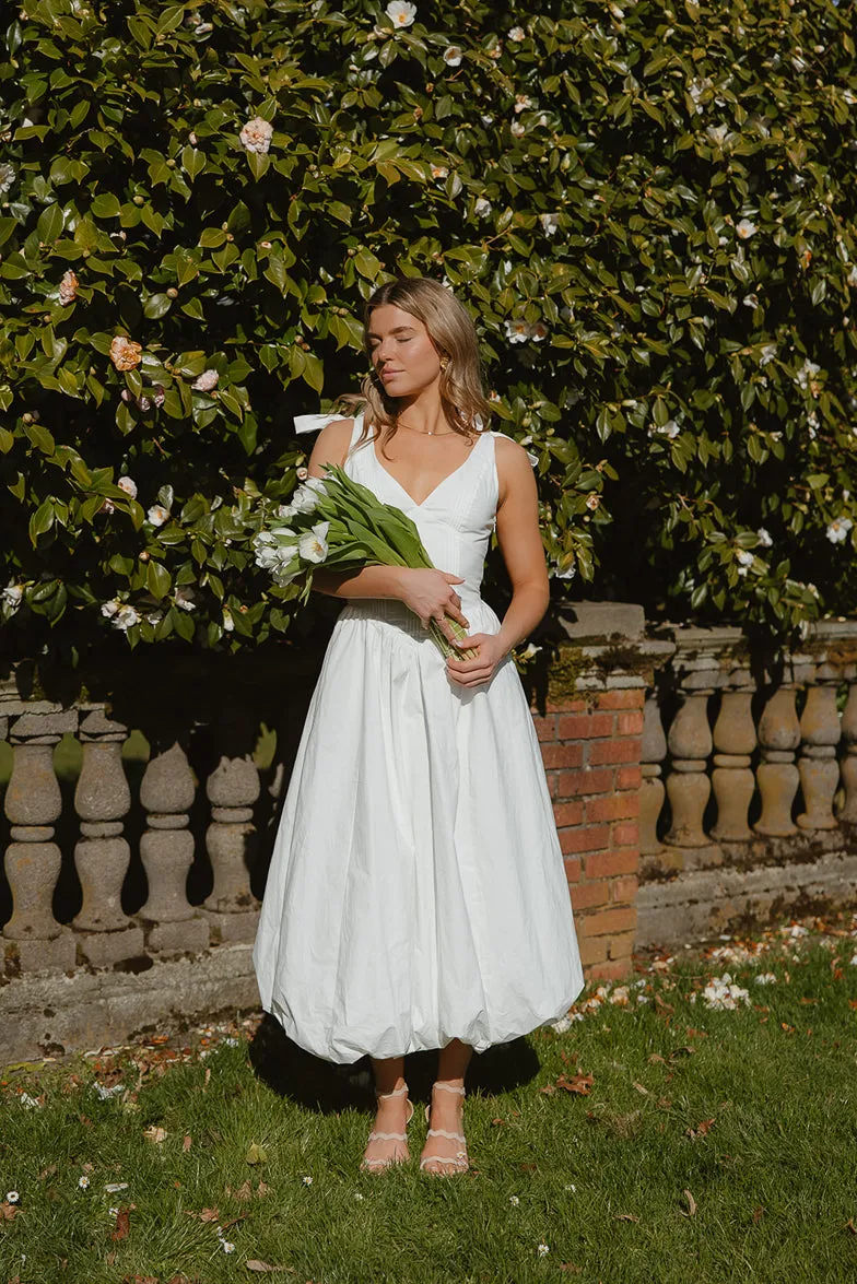 Tayla Dropwaist Bubble Hem Midi Dress sold by Confête