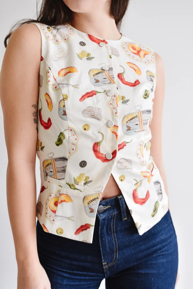 Praiano Food Print Maxi Skirt - FINAL SALE sold by Confête product image thumbnail 5