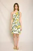 Ravello Lemon Print Mini Dress sold by Confête