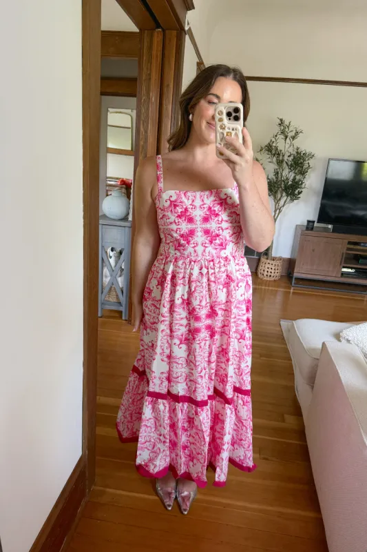 Sicilian Summer Midi Dress sold by Confête