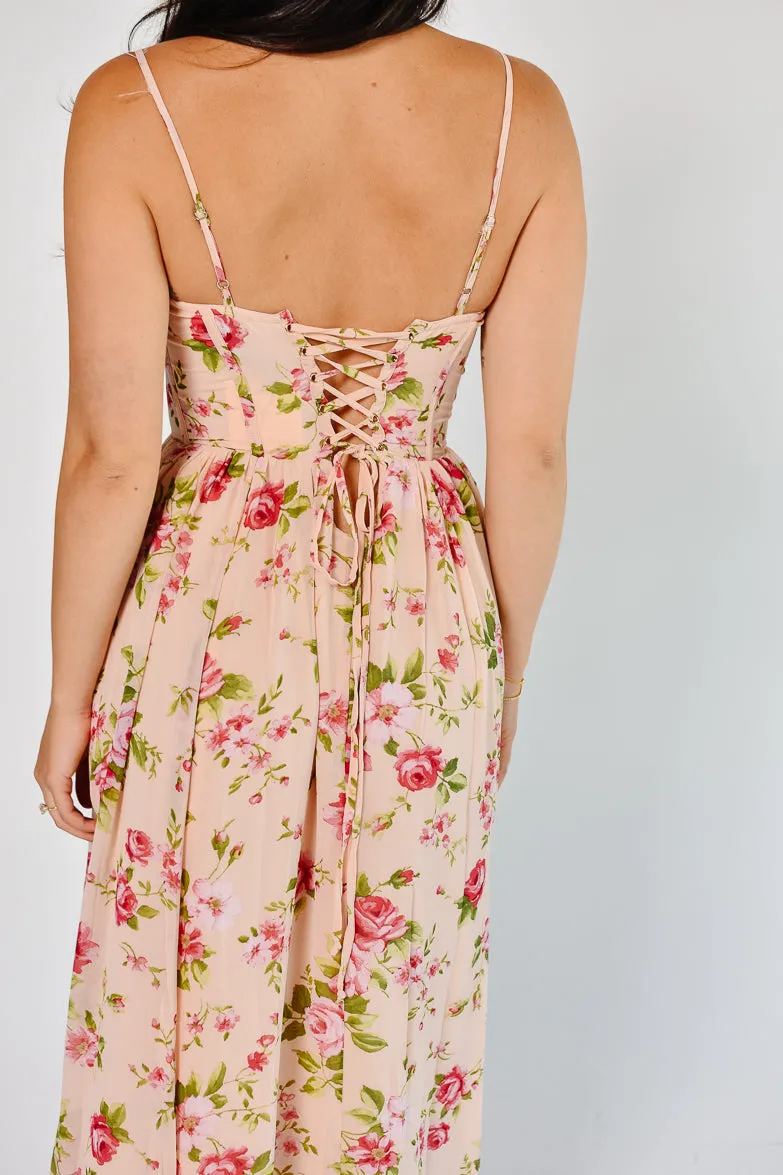 Rose Bloom Floral Corset Maxi Dress sold by Confête product image thumbnail 2