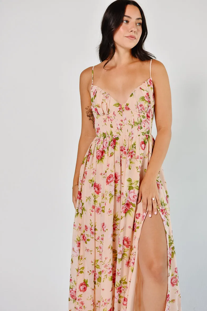 Rose Bloom Floral Corset Maxi Dress sold by Confête product image thumbnail 5