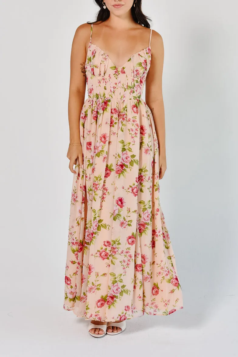 Rose Bloom Floral Corset Maxi Dress sold by Confête product image thumbnail 4
