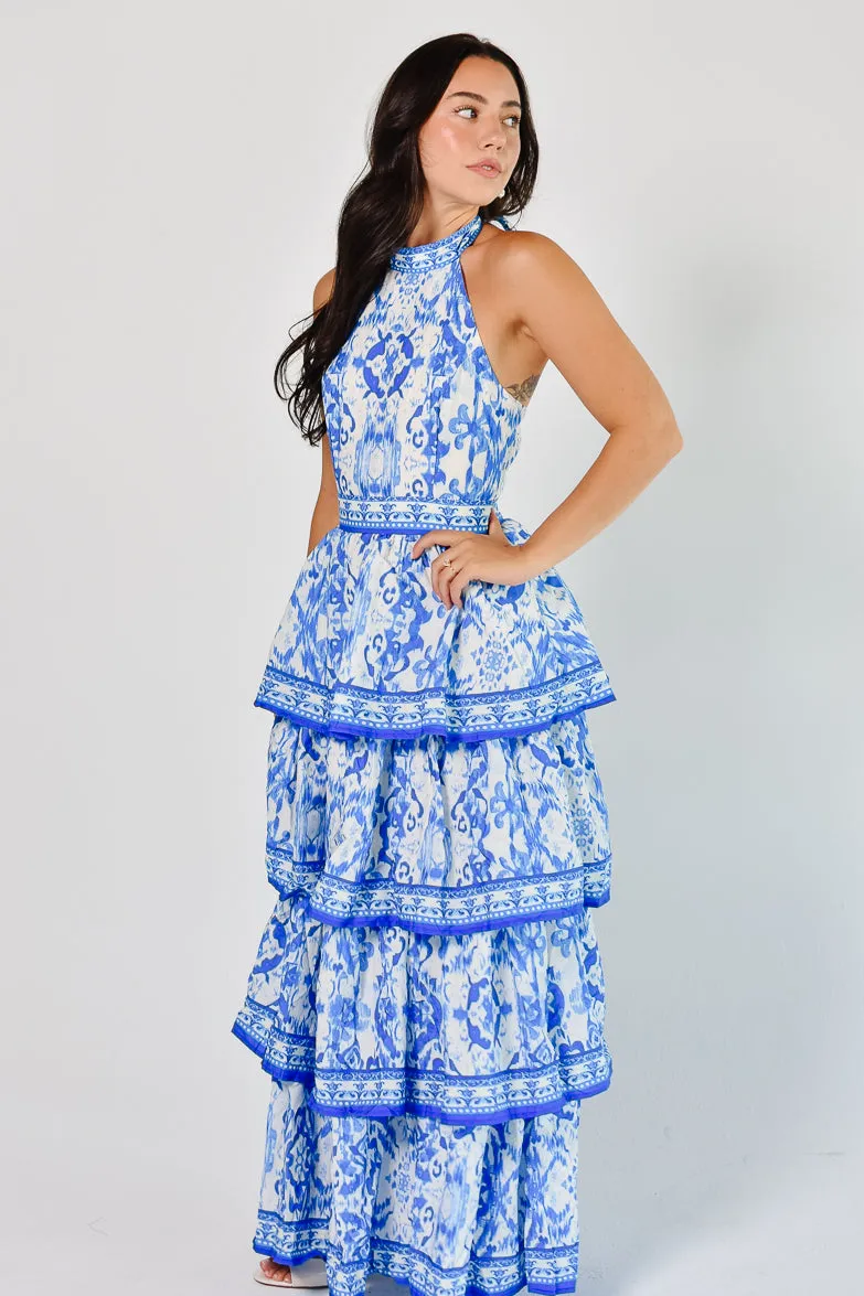 Villa Azzurra Tiered Maxi Dress sold by Confête product image thumbnail 3