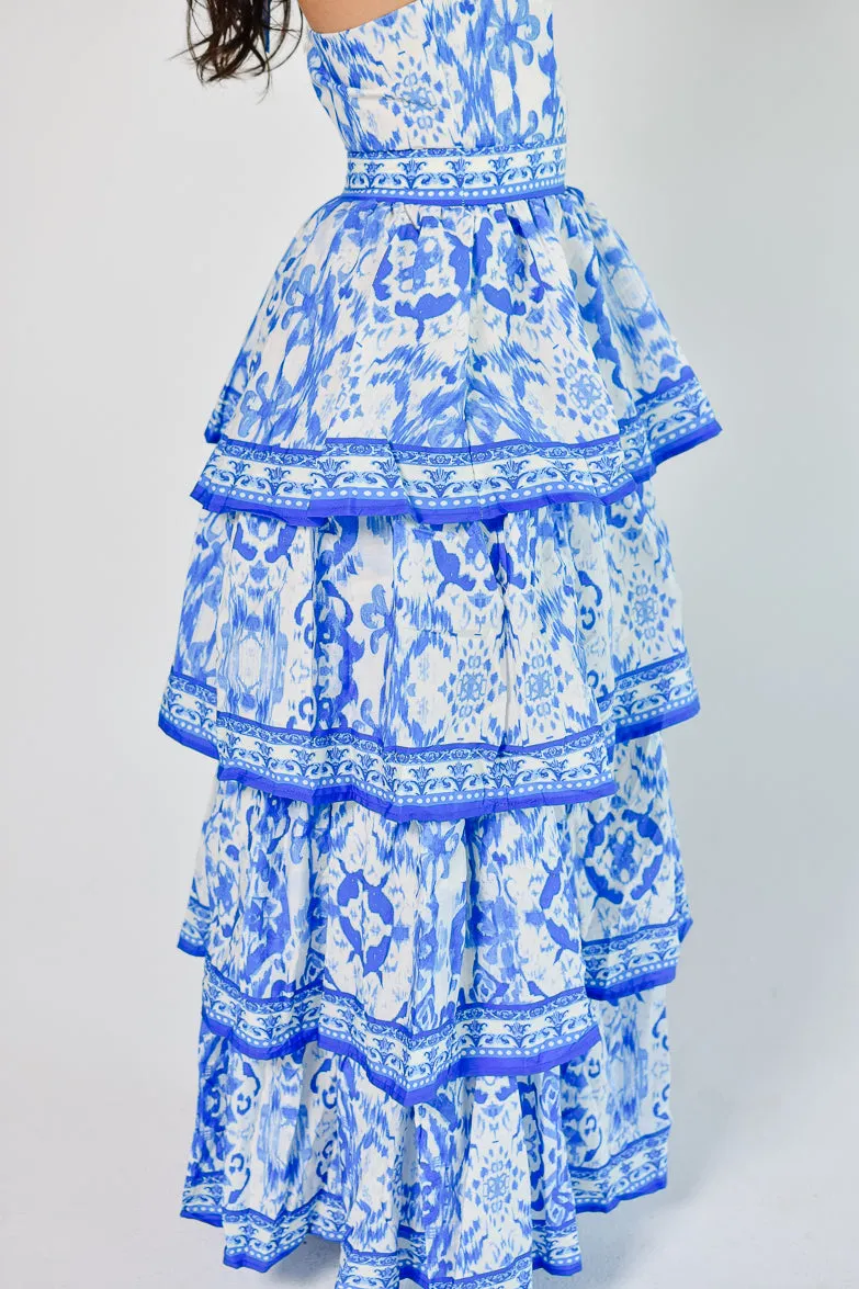 Villa Azzurra Tiered Maxi Dress sold by Confête product image thumbnail 4