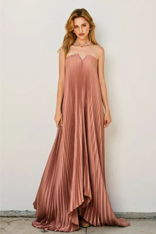 Moonlit Pleated Maxi Dress - Hazel sold by ConfĂȘte