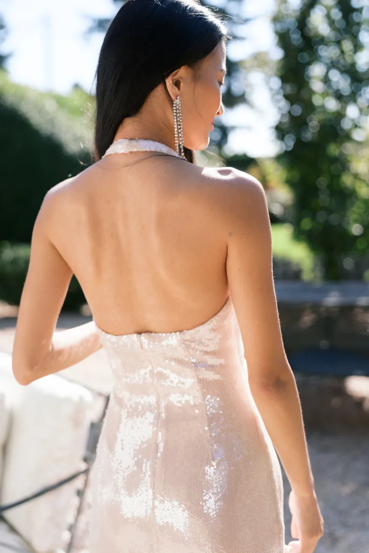 Starlight Cream Sequin Maxi Dress sold by Confête product image thumbnail 2