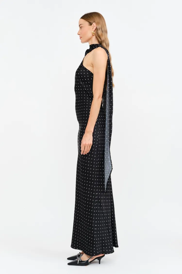 Pre-Order - Magdalena Polka Dot Maxi Dress with Neck Scarf - 12/5 sold by Confête product image thumbnail 5