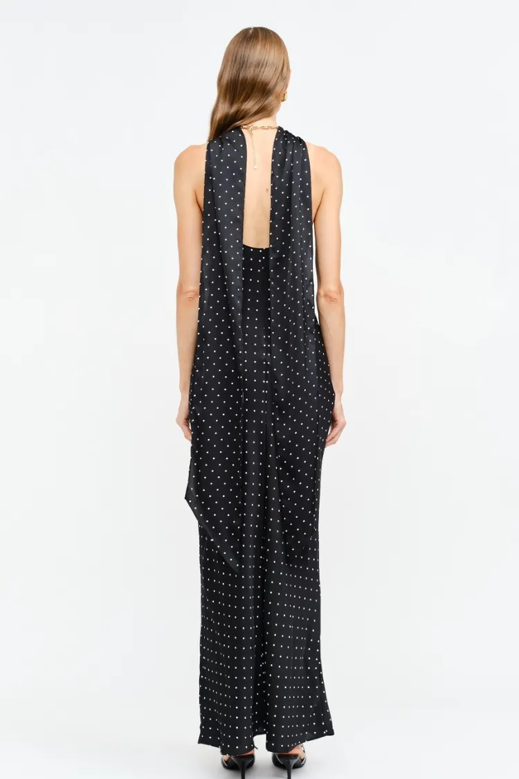 Pre-Order - Magdalena Polka Dot Maxi Dress with Neck Scarf - 12/5 sold by Confête product image thumbnail 2