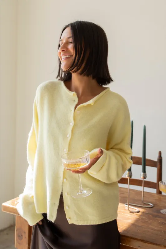 Pre-Order - Piper Butter Yellow Cardigan sold by Confête
