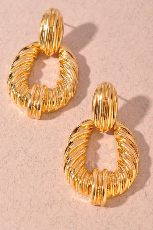 Lioness Gold Door Knocker Earrings made by Confête