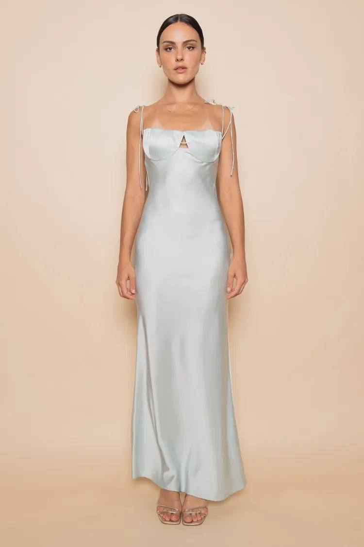 Isola Tulip Bust Maxi Dress - Chambray sold by Confête product image thumbnail 4
