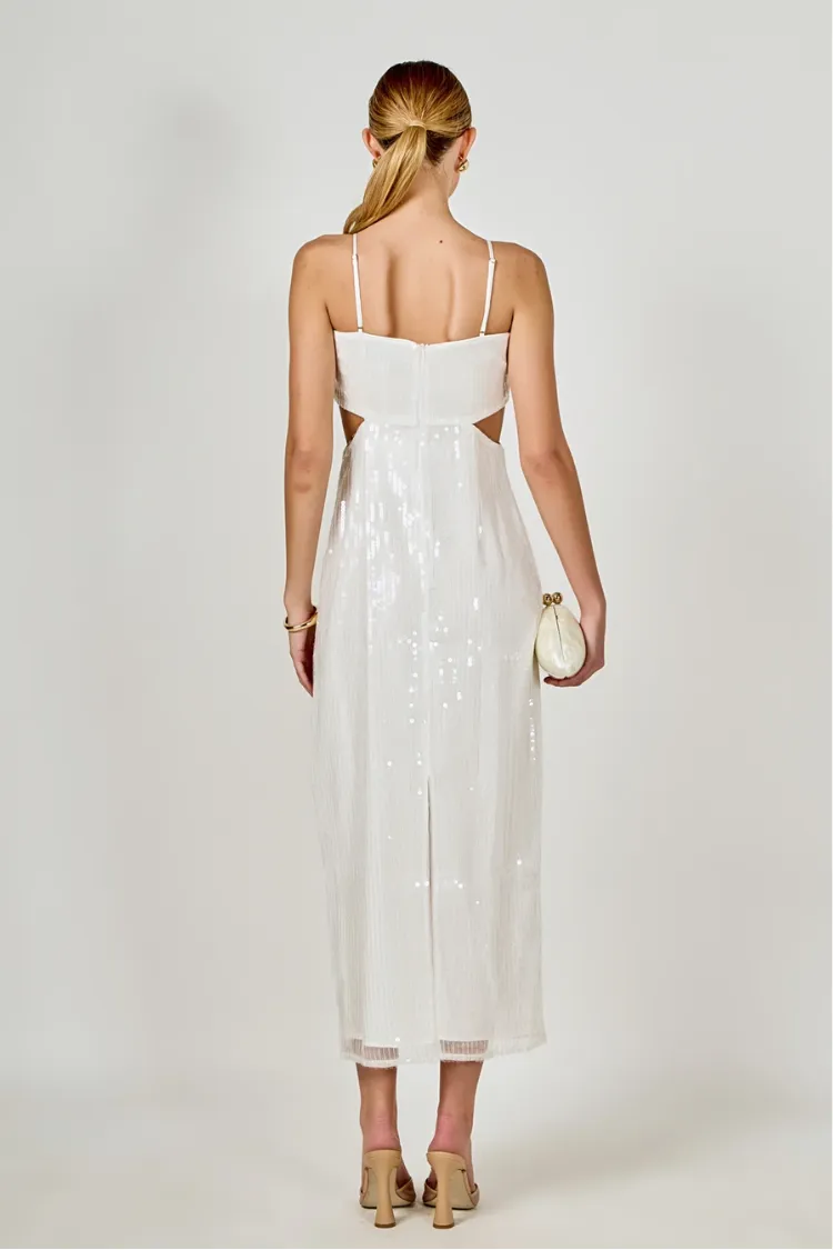 Emma Sequined Cut Out Midi Dress sold by Confête product image thumbnail 3