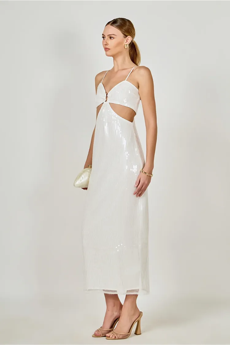 Emma Sequined Cut Out Midi Dress sold by Confête product image thumbnail 2