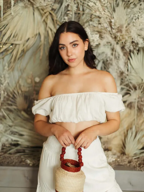 Bacalar Cream Linen Two Piece Set sold by Confête