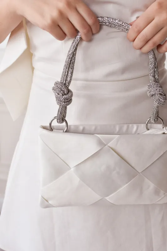 Valkyrie White Evening Bag sold by Confête