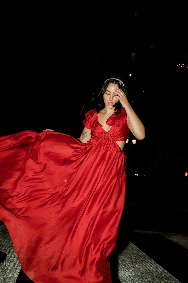 Gabriella Red Cutout Maxi Dress sold by Confête product image thumbnail 2