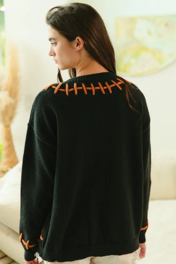 Spooky Sequin Ghost Sweater sold by Confête product image thumbnail 4